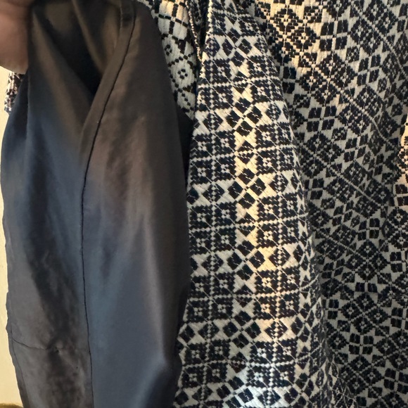 Tory Burch White and Blue Stencil Hourglass Summer Dress - Picture 10 of 10